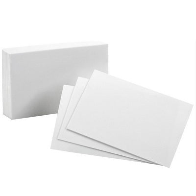 Index Cards-4X6 Plain, White 100/Pack - 40