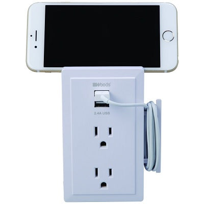 Wall Tap-2 Outlets/2 Usb Ports,White - 41230