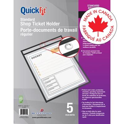 Sheet Holder-Quickfit Shop Ticket Holder 9X12" Black 5/Pack - 41305