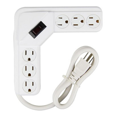 Surge Protector-6 Outlet Corner Strip - 41378