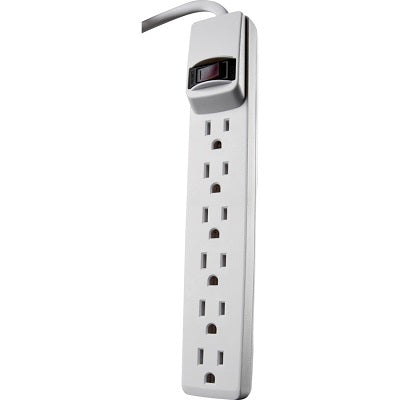Power Strip-6 Outlet With Overload Protection 6', White - 41434