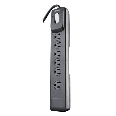 Surge Protector-6 Outlet 1440 Joules Black - 41494