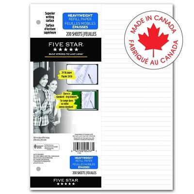 Binder Paper-200 Sheet Ruled, Five Star Heavyweight - 43100-05237