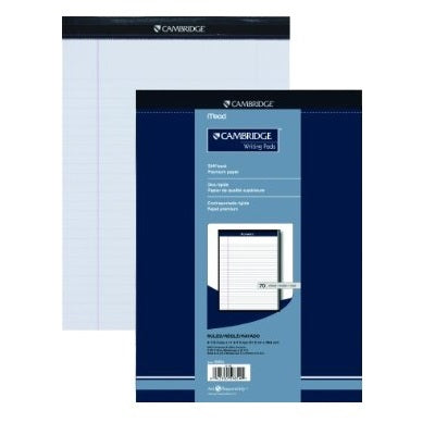 Writing Pad-Perfed, Letter Cambridge 70 Sheet White - 43100-59854