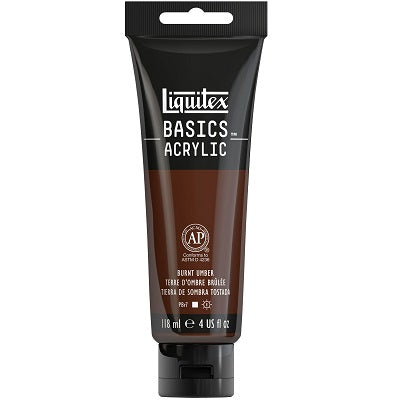 Paint-Acrylic Liquitex Basics 250 Ml Burnt Umber - 4385128