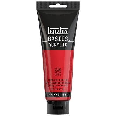 Paint-Acrylic Liquitex Basics 250 Ml Cadmium Red Medium Hue - 4385151