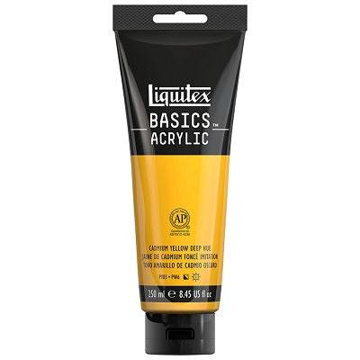Paint-Acrylic Liquitex Basics 250Ml Cadmium Yellow Deep Hue - 4385163