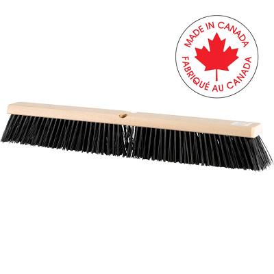 Broom Head-For Push Broom, Wood Block 24" Stiff Fibers - 4455