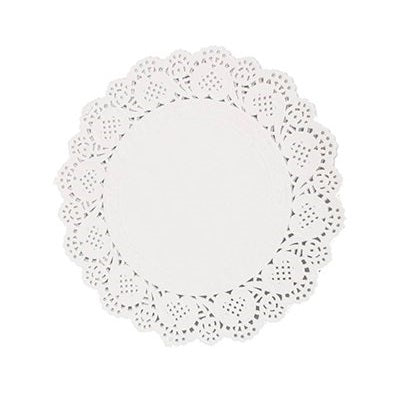 Doilies-Paper, White Lace 10.5"  100/Pack - 45056