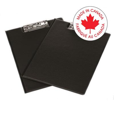Clipboard-Vinyl Foldover, Letter, Lever Clip, Black - 4511-01