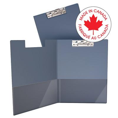 Clipboard-Vinyl Foldover, Letter, Lever Clip, Navy - 4511-72