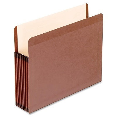 File Pocket-Reinforced, Letter, 7" Expansion, Red Fibre - 45302