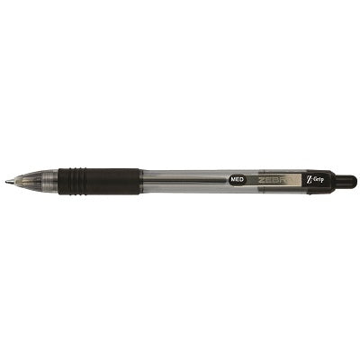 Pen-Retractable, Z-Grip 1.0Mm Medium Black 12/Bx - 45888-22210