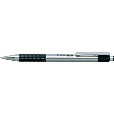 Pen-Retractable,F-301 0.7Mm Stainless Steel Brl/Blk Ink 2/Pk - 45888-27112