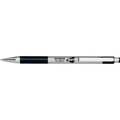 Pen-Retractable G-301 Gel 0.7Mm Stainless Steel /Black Ink - 45888-41310