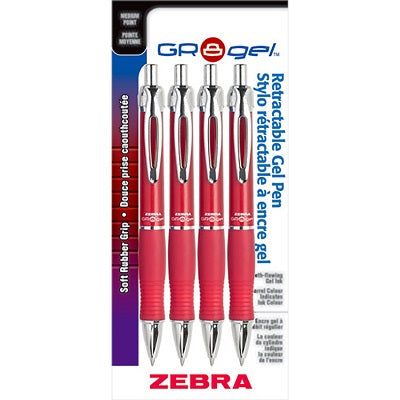 Pen-Retractable, Gr8 Gel 0.7Mm Red 4/Pk - 45888-42634