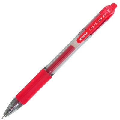 Pen-Retractable, Sarasa Gel 0.5Mm Red 12/Bx - 45888-46730