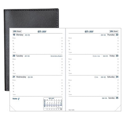Planner-Weekly, 5.5X3.5 Sapa X Toscana Black English 2025 - 46265E02