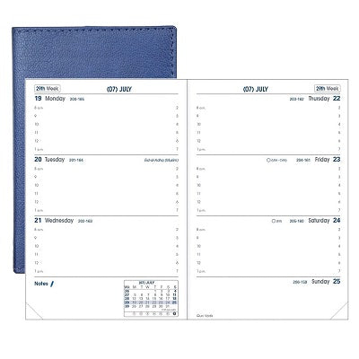 Planner-Weekly, 5.5X3.5 Sapa X Toscana Blue English 2025 - 46265E05