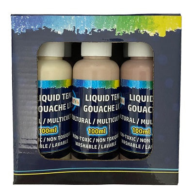 Paint-Tempera 100Ml Washable Multicultural 6/Pk - 49400