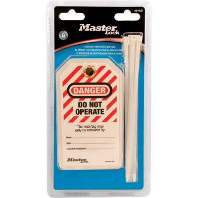 Tags-Lockout "Do Not Operate" With Ties 12/Pk - 497AD