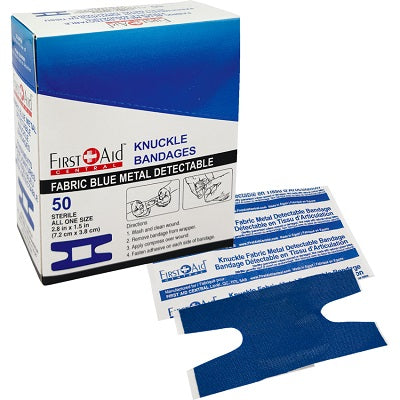 Bandages-First Aid Central Blue Metal, Fingertip 50/Box - 500044