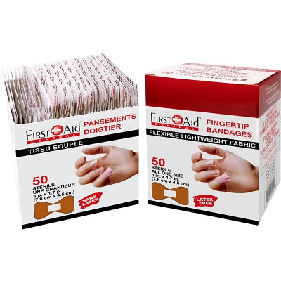 Bandages-First Aid Central Fabric, Fingertip 50/Box - 500126