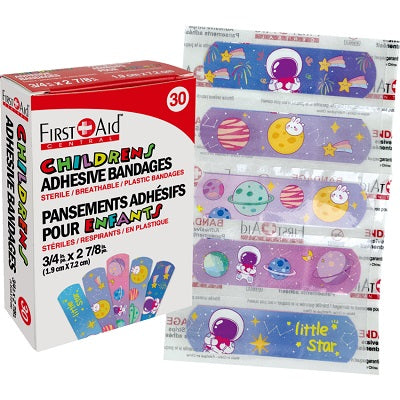 Bandages-First Aid Central, Children'S 3/4" X 2-7/8" 30/Pk - 500220