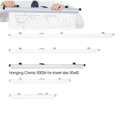 Hanging Clamp-30" For 30X42" Sheets, Grey - 50036
