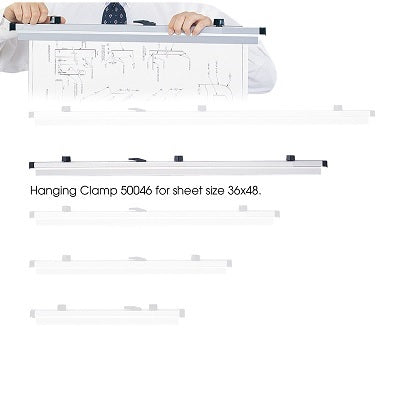 Hanging Clamp-36" For 36X48" Sheets, Grey - 50046