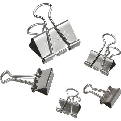 Foldback Clips- Assorted Sizes, Chrome 30/Pk - 50505-71138