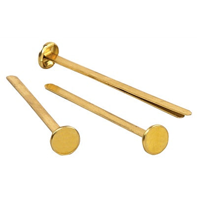 Paper Fastener-Brass Plated Round Head 3" - 50505-71714