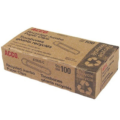 Paper Clips-Recycled #4 Jumbo - 50505-72525