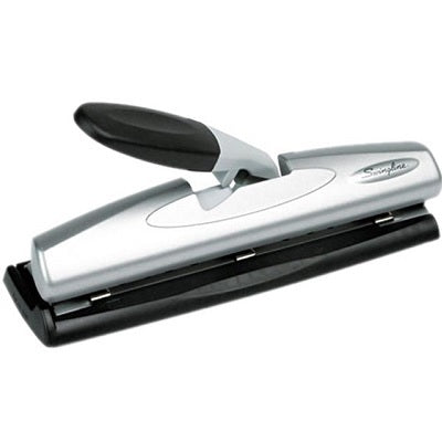 Punch-2/3 Hole, 9/32"  With Lever, Capacity 12, Black/Silver - 50505-74026