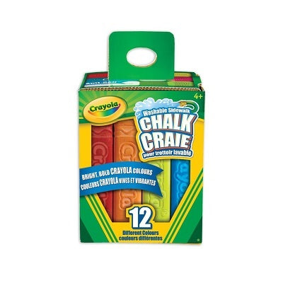 Chalk-Crayola, Sidewalk 12 Sticks/Box - 51-3555