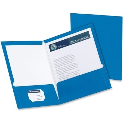 Portfolio-Twin Pocket, Laminated, Blue - 51701