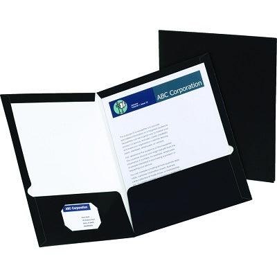 Portfolio-Twin Pocket, Laminated, Black - 51706
