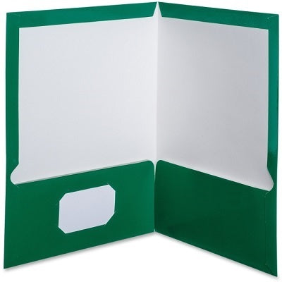 Portfolio-Twin Pocket, Laminated, Green - 51717