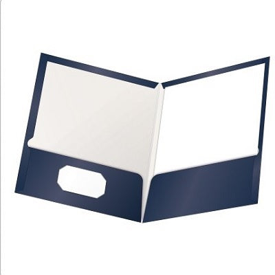 Portfolio-Twin Pocket, Laminated, Navy - 51743