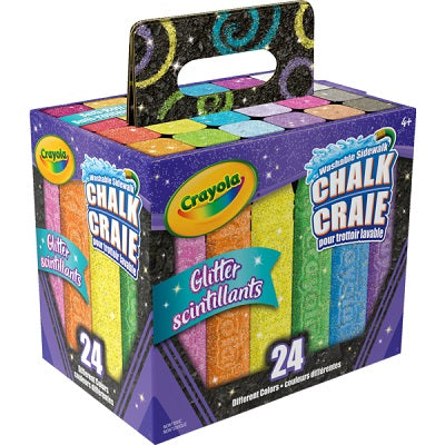 Chalk-Crayola, Sidewalk 24 Glitter Sticks/Box - 51-8300