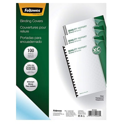 Binding Cover-Clear Letter Square Corner 100/Pack - 52089