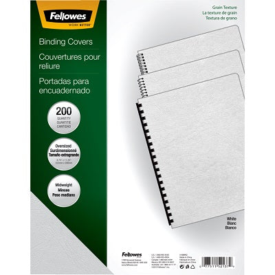 Binding Cover-Linen 8-3/4"X 11-1/4", White 200/Pack - 52137