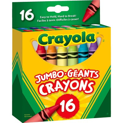 Crayons-Crayola Jumbo 16/Pk - 52-4816
