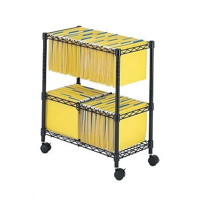 File Cart-Two Tier Rolling, Black - 5278BL