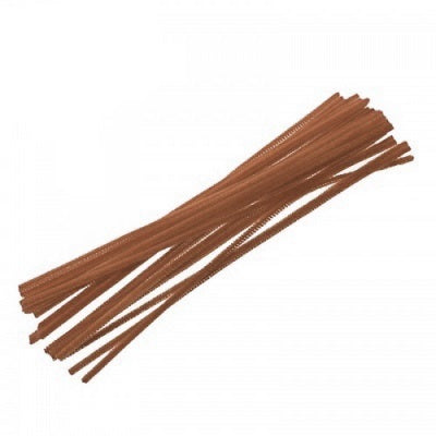 Chenille Stems-12In. Brown, 100/Pack - 53318