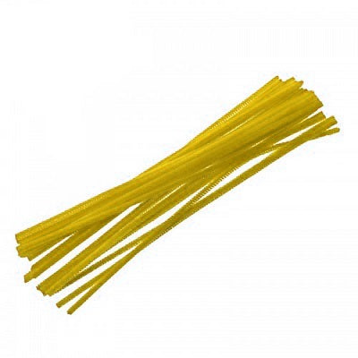 Chenille Stems-12In. Yellow, 100/Pack - 53320