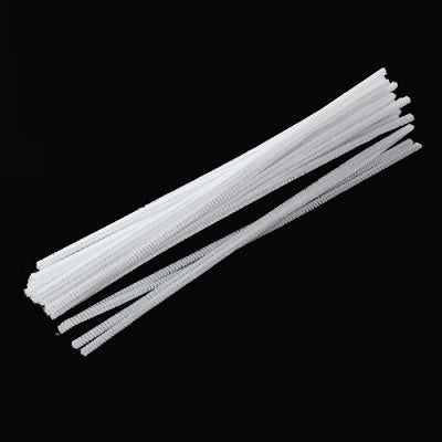 Chenille Stems-12In. White, 100/Pack - 53324
