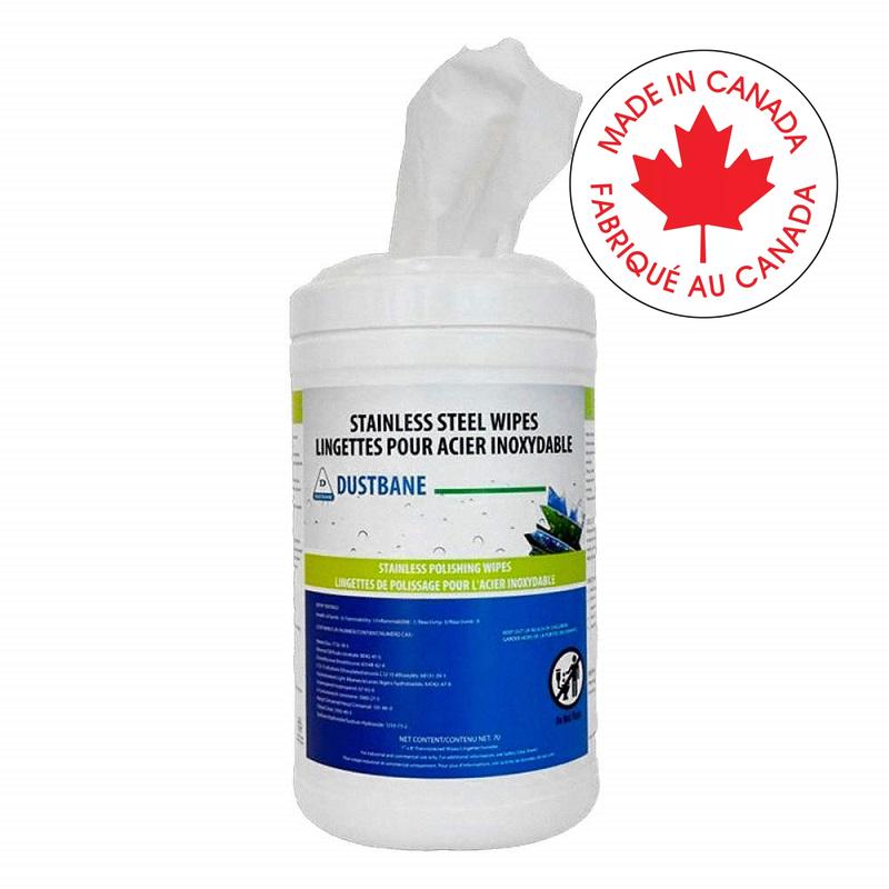 Cleaning Wipes-Dustbane, Stainless Steel 8" X 6" 70 Wipes - 53380