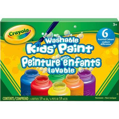 Paint-Crayola Washable, 6 Colours, 59Ml.Jars - 54-1204