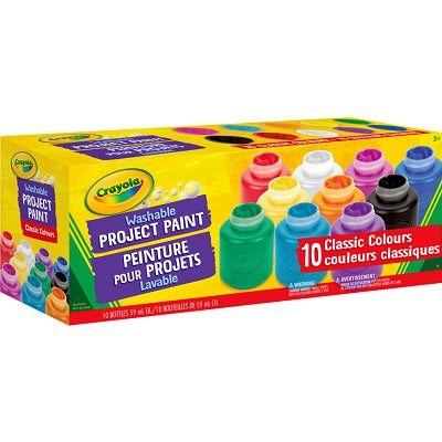 Paint-Crayola Washable, 10 Colours, 59Ml. Jars - 54-1205